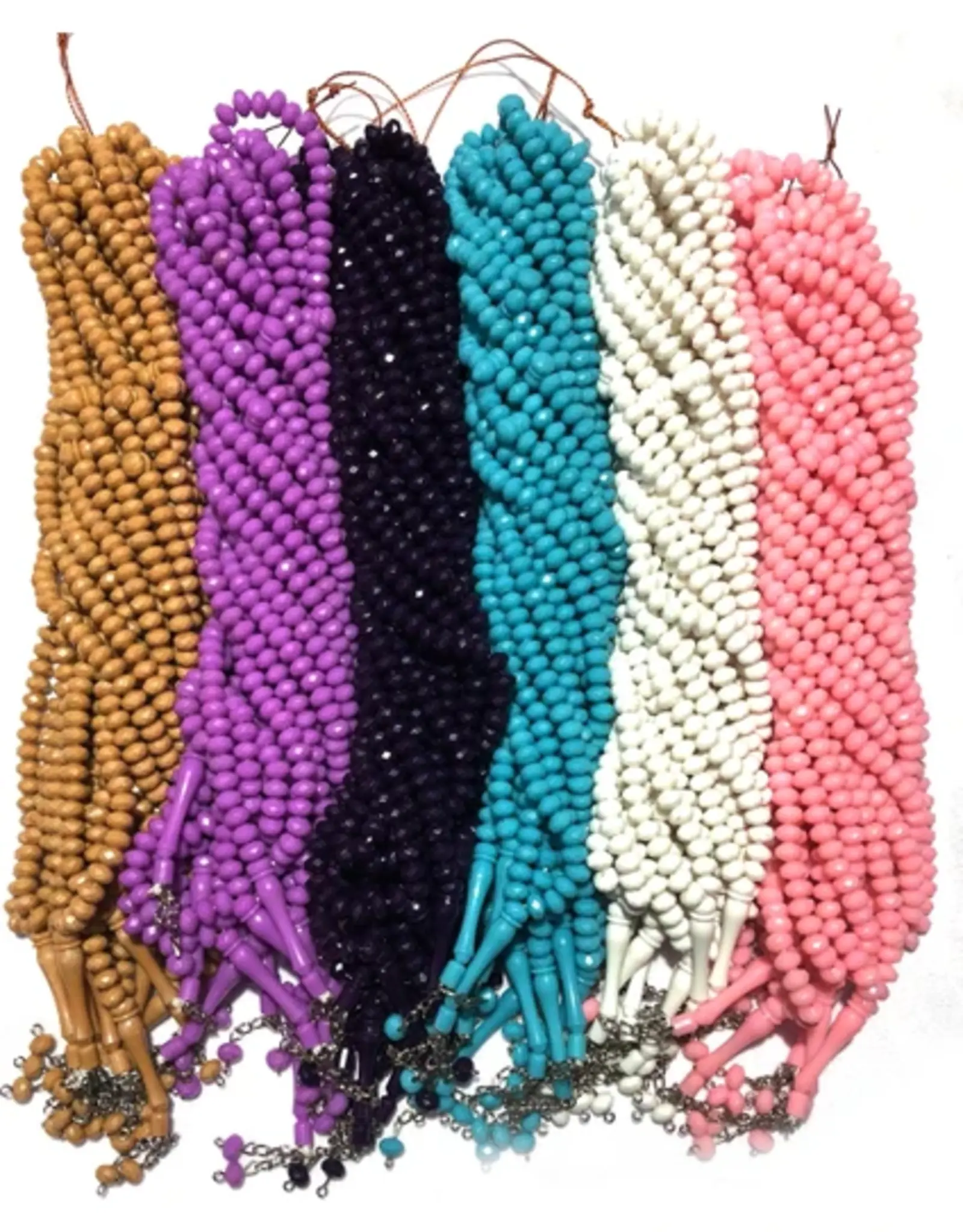 Tesbih 99 Luk (Mor-Pembe-Kirmizi-Beyaz-Mavi Renk)