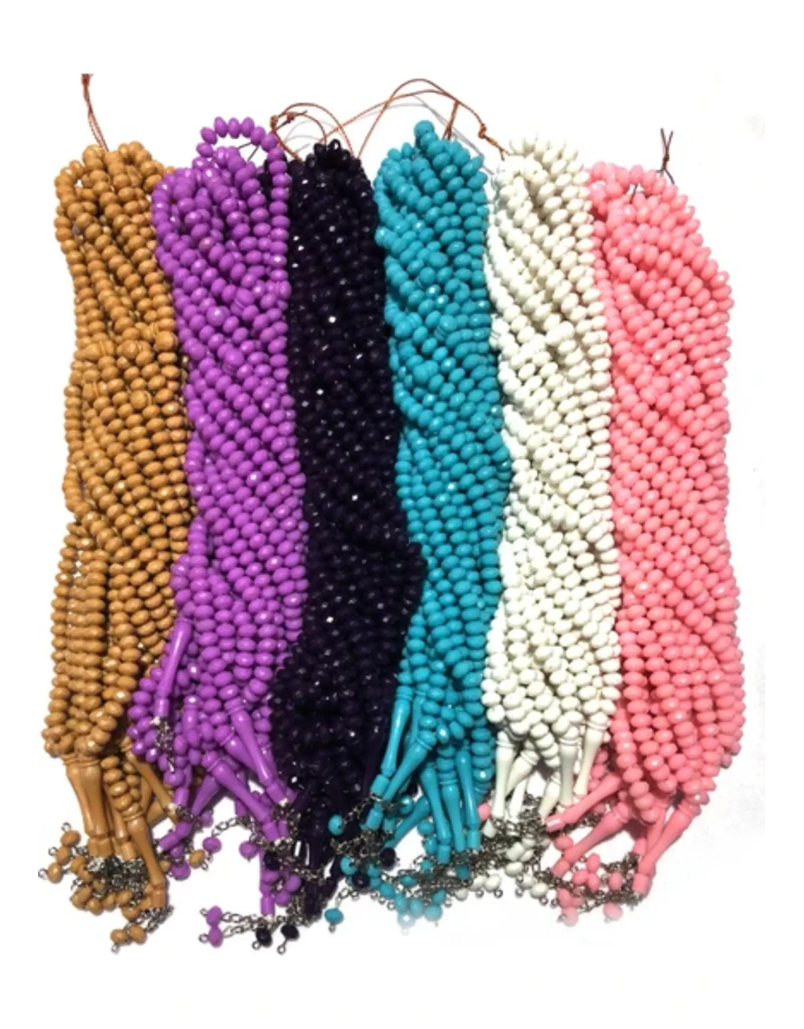 Tesbih 99 Luk (Mor-Pembe-Kirmizi-Beyaz-Mavi Renk)