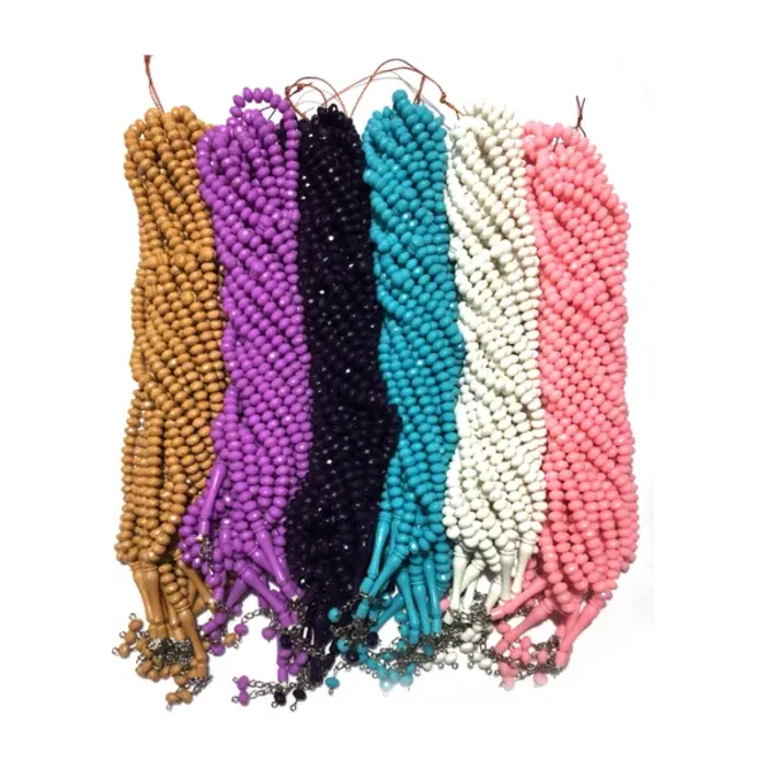 Tesbih 99 Luk (Mor-Pembe-Kirmizi-Beyaz-Mavi Renk)