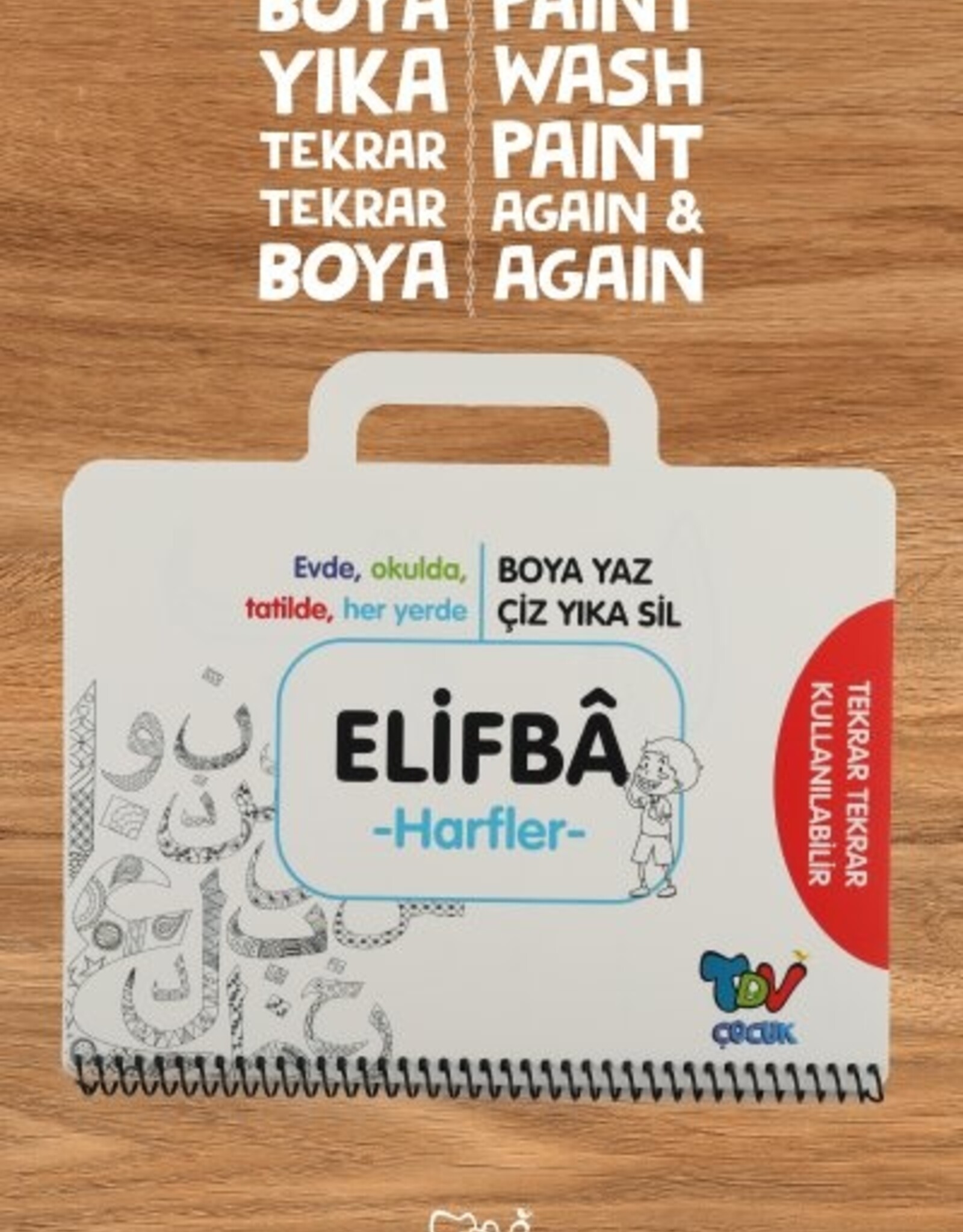 Yıkanabilir Elifba Harfler Çanta Kitap