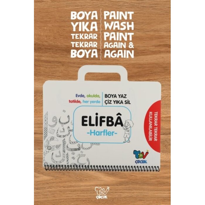 Yıkanabilir Elifba Harfler Çanta Kitap