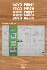 Yıkanabilir Elifba Med Harfleri Tenvin 48*68