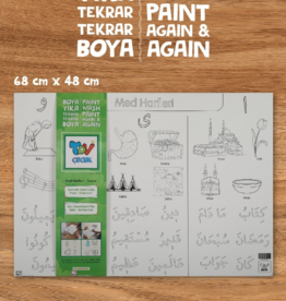 Yıkanabilir Elifba Med Harfleri Tenvin 48*68