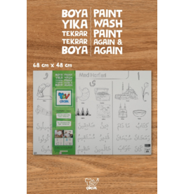 Yıkanabilir Elifba Med Harfleri Tenvin 48*68