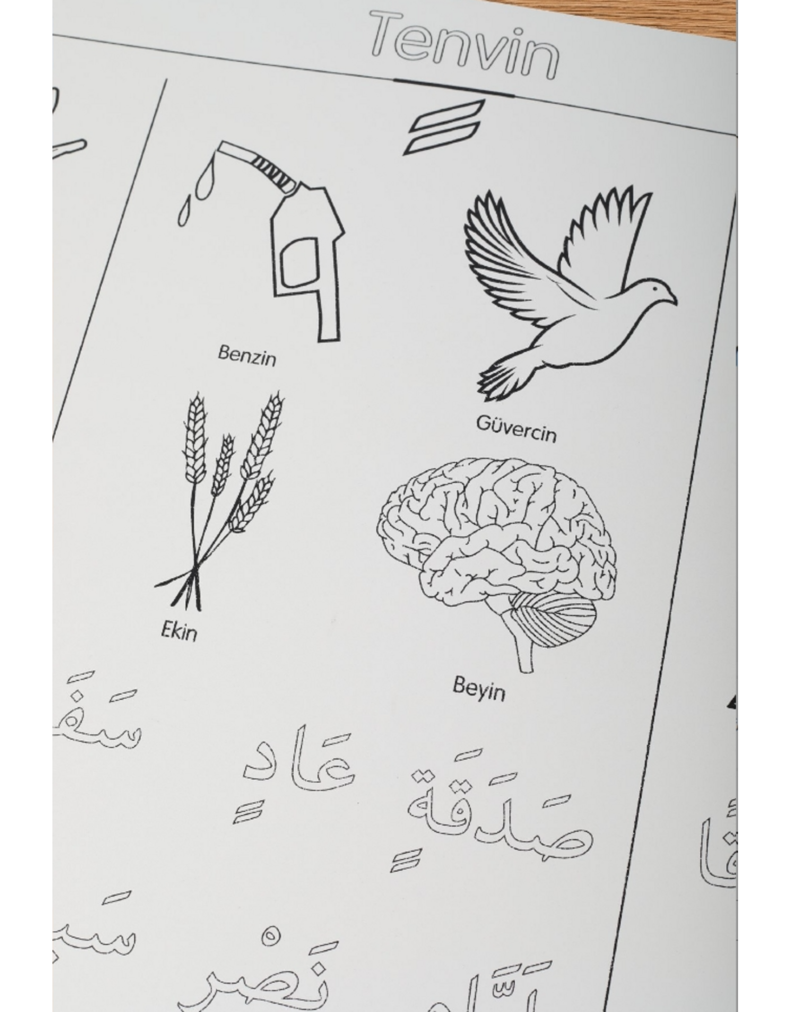 Yıkanabilir Elifba Med Harfleri Tenvin 48*68