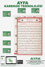 Plaketli Kadife Bayrakli Kuràn-i Kerim Turkuaz Mavisi