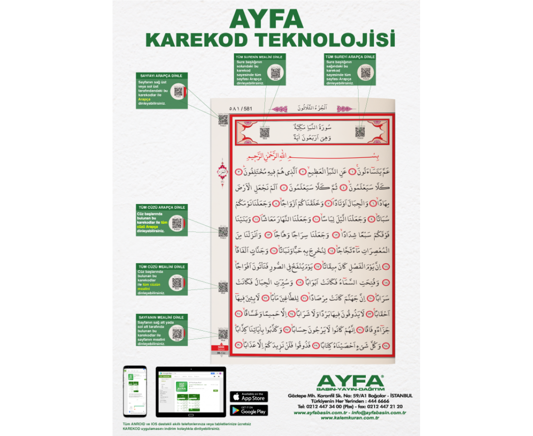 Plaketli Kadife Bayrakli Kuràn-i Kerim Turkuaz Mavisi