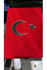 Plaketli Kadife Bayrakli Kuràn-i Kerim Kirmizi