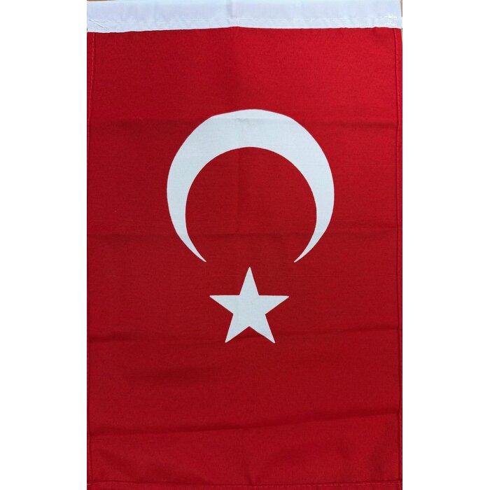 Bayrakli Plaketli Kadife Bayrakli Kuràn-i Kerim Kirmizi