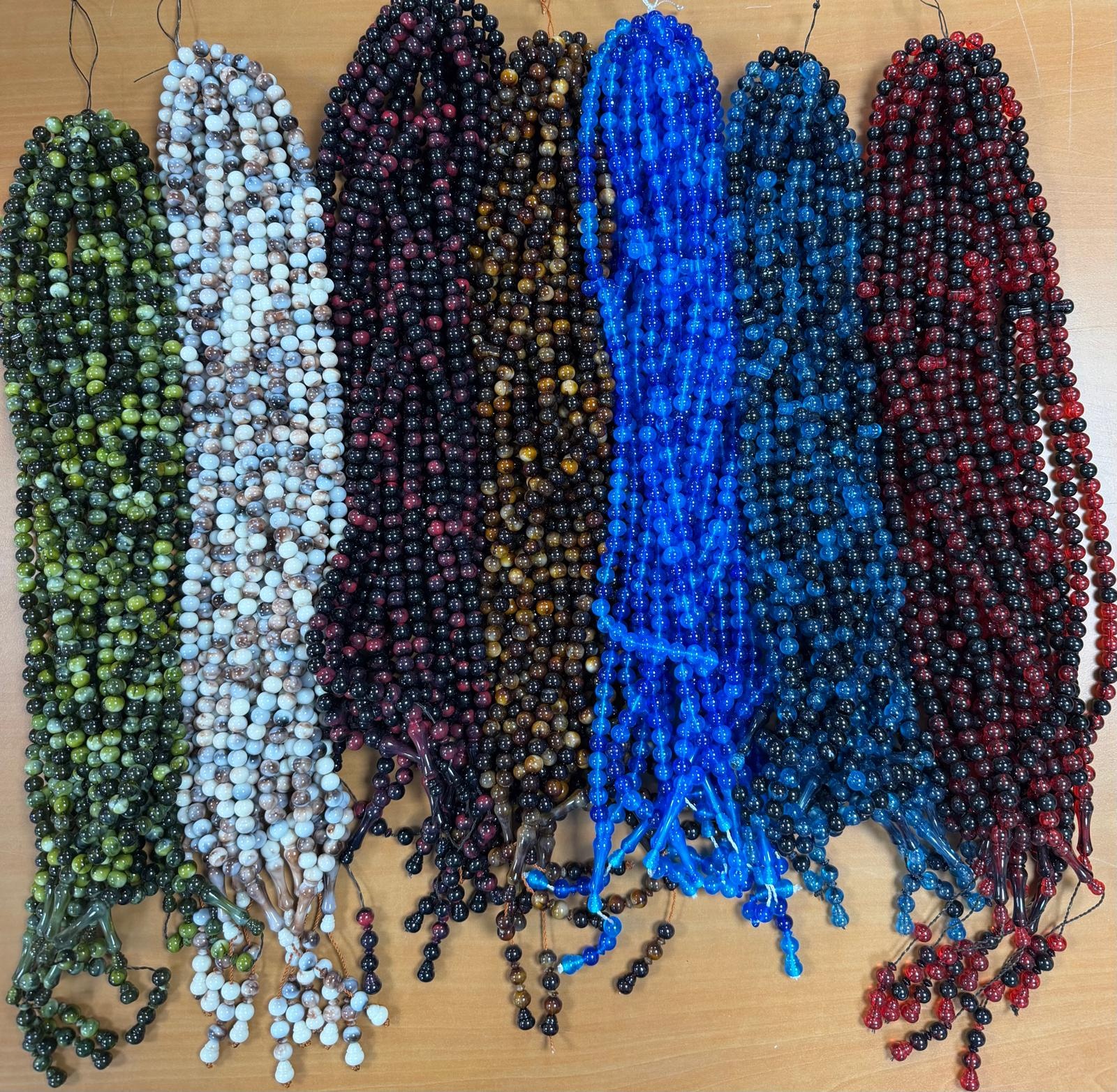 Tesbih Iki Renk 99 Luk (Beyaz+Kahve/Kahve+Siyah/Mavi+Koyu Mavi/Kirmizi+Siyah/Mavi+Siyah/Bordo+Siyah/Yesil+Acik Yesil)