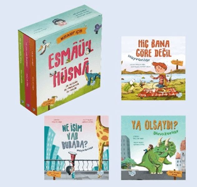 Minikler İçin Esmâü'l Hüsnâ Seti (3 Çift Taraflı Kitap)