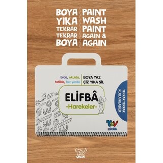 Yıkanabilir Elifba Harekeler Çanta Kitap