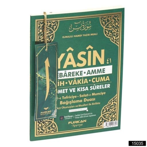 Furkan Kristal Çanta Boy 128 Sayfa 3 lü Varak Baskılı Karton Kapak Yasin