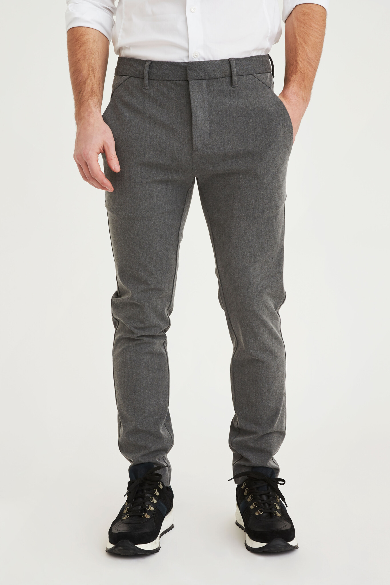 Plain Broek Plain JOSHPL 315 Grey Melange