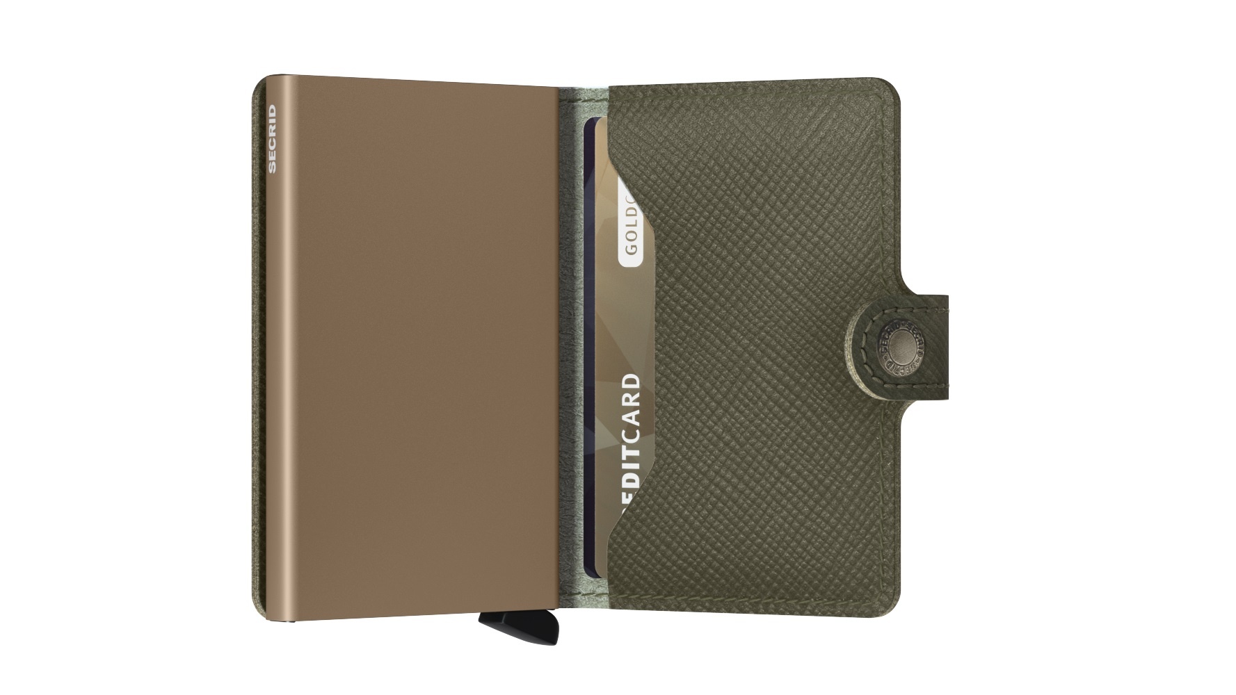 Secrid Portefeuille Secrid Miniwallet Saffiano Olive