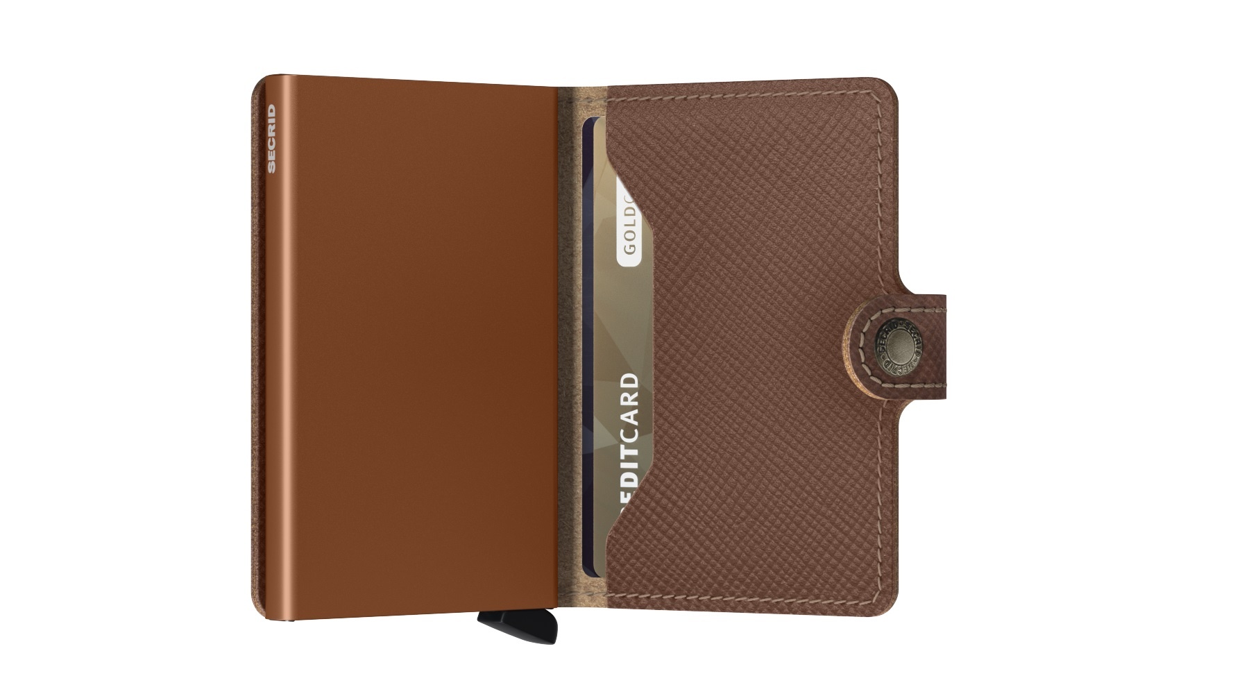 Secrid Portefeuille Secrid Miniwallet Saffiano Caramel