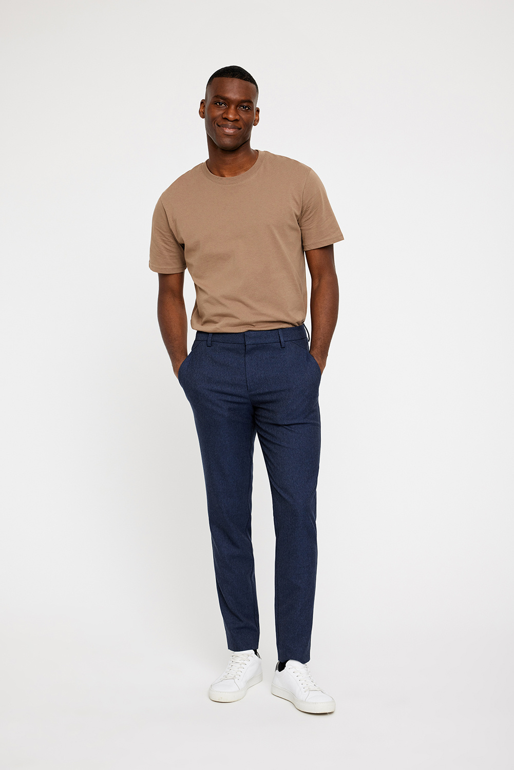 Plain Broek Plain JOSH 438 BLUE MELANGE