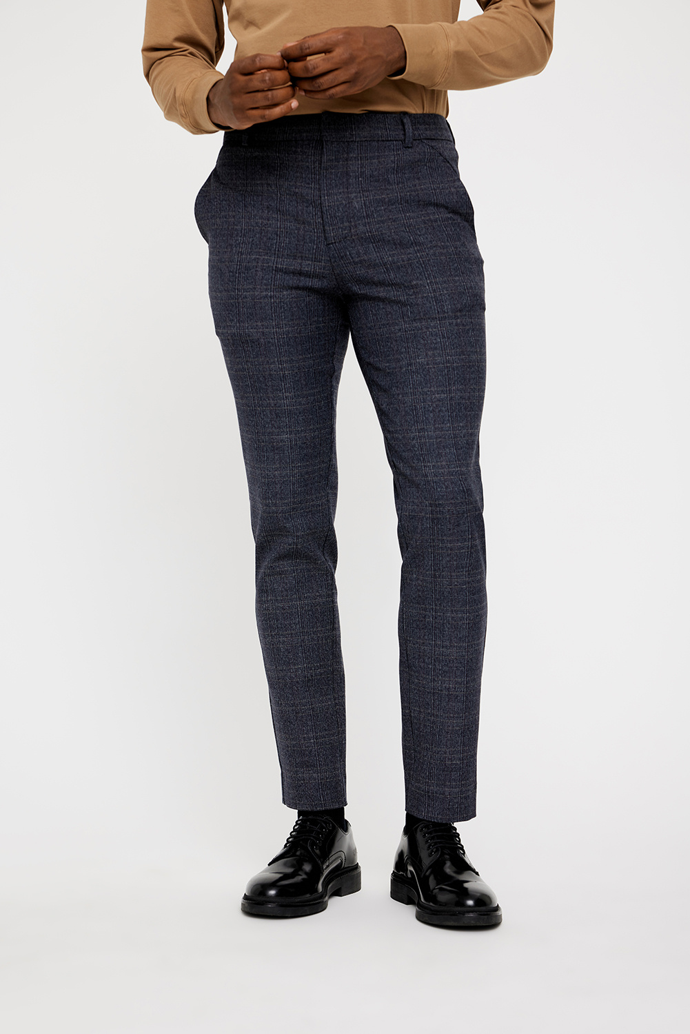 Plain Broek Plain JOSH 083 DARK BLUE CHECK