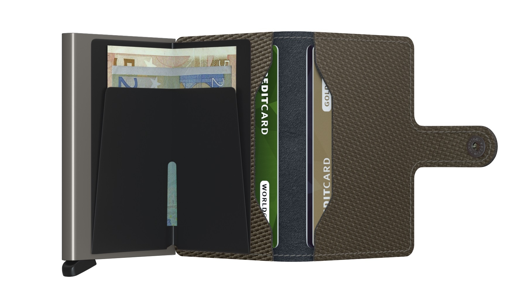 Secrid Portefeuille Secrid Miniwallet Carbon Khaki