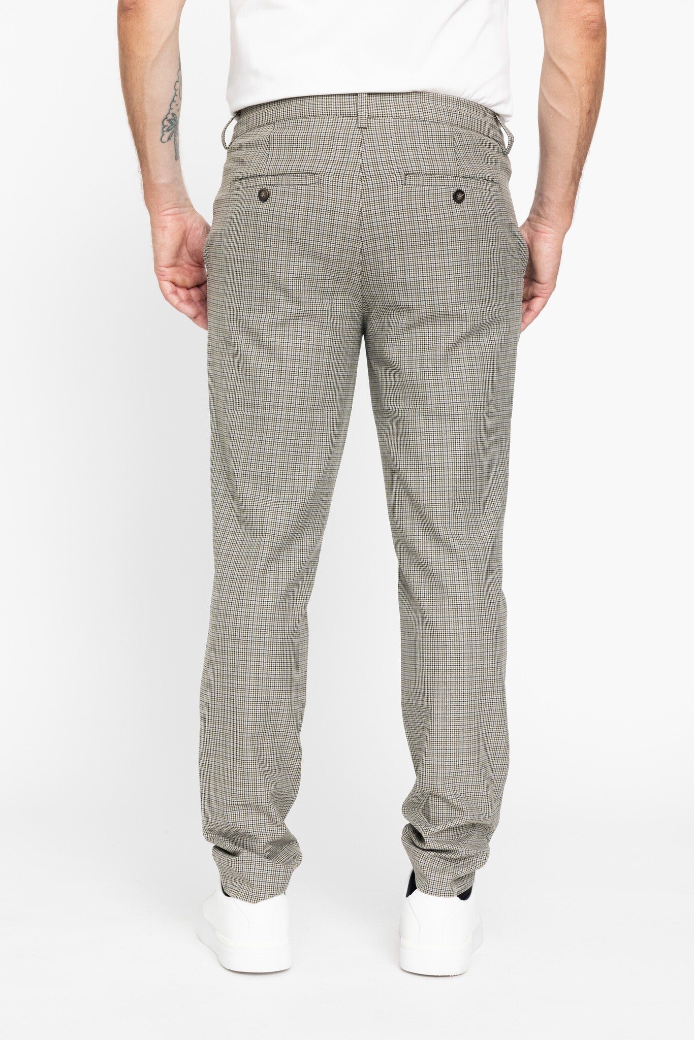 Plain Broek Plain JOSH 52 SAND ARMY CHECK