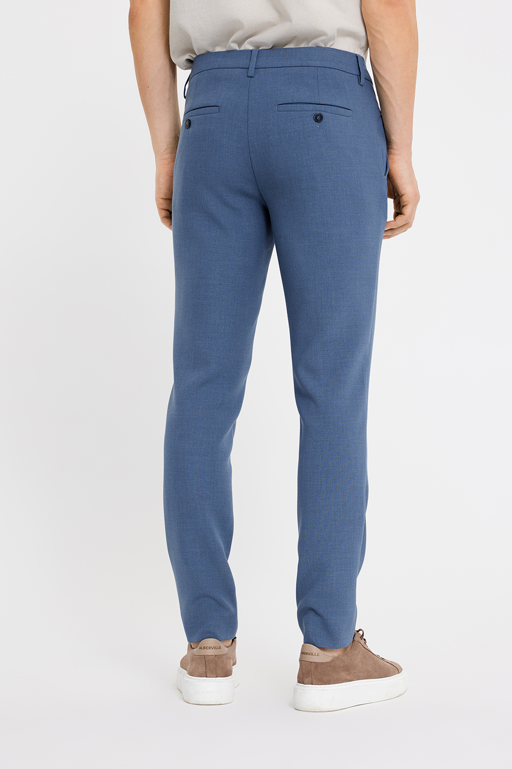 Plain Broek Plain 30787 JOSH 085 BLUE MIST MELANGE