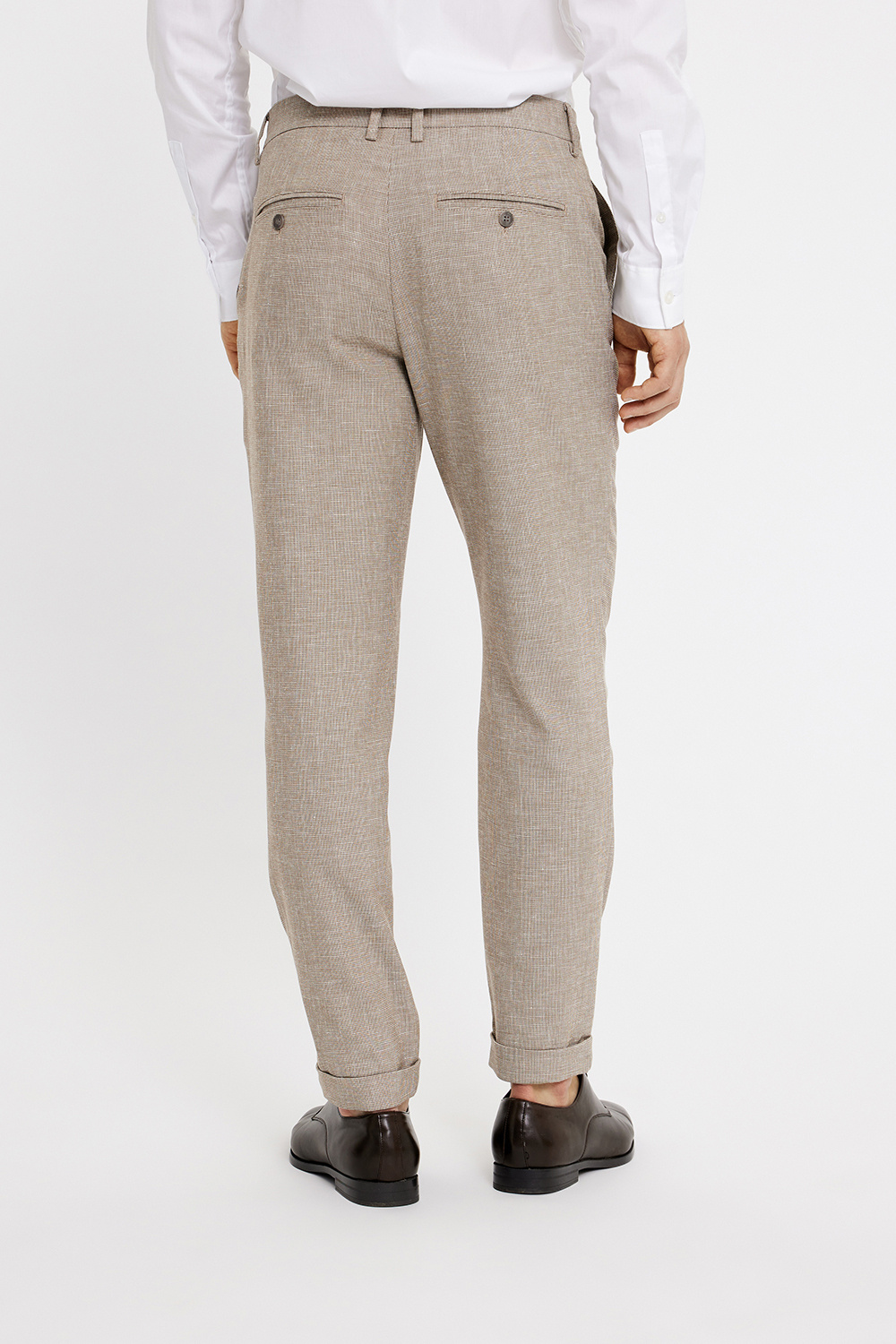 Plain Broek Plain 40048 ALBERT 803 DARK SAND CHECK