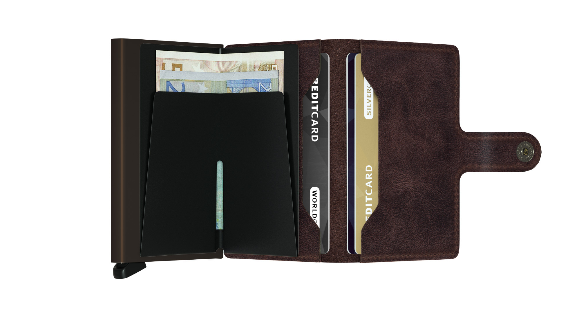 Secrid Portefeuille Secrid Miniwallet Vintage Chocolate