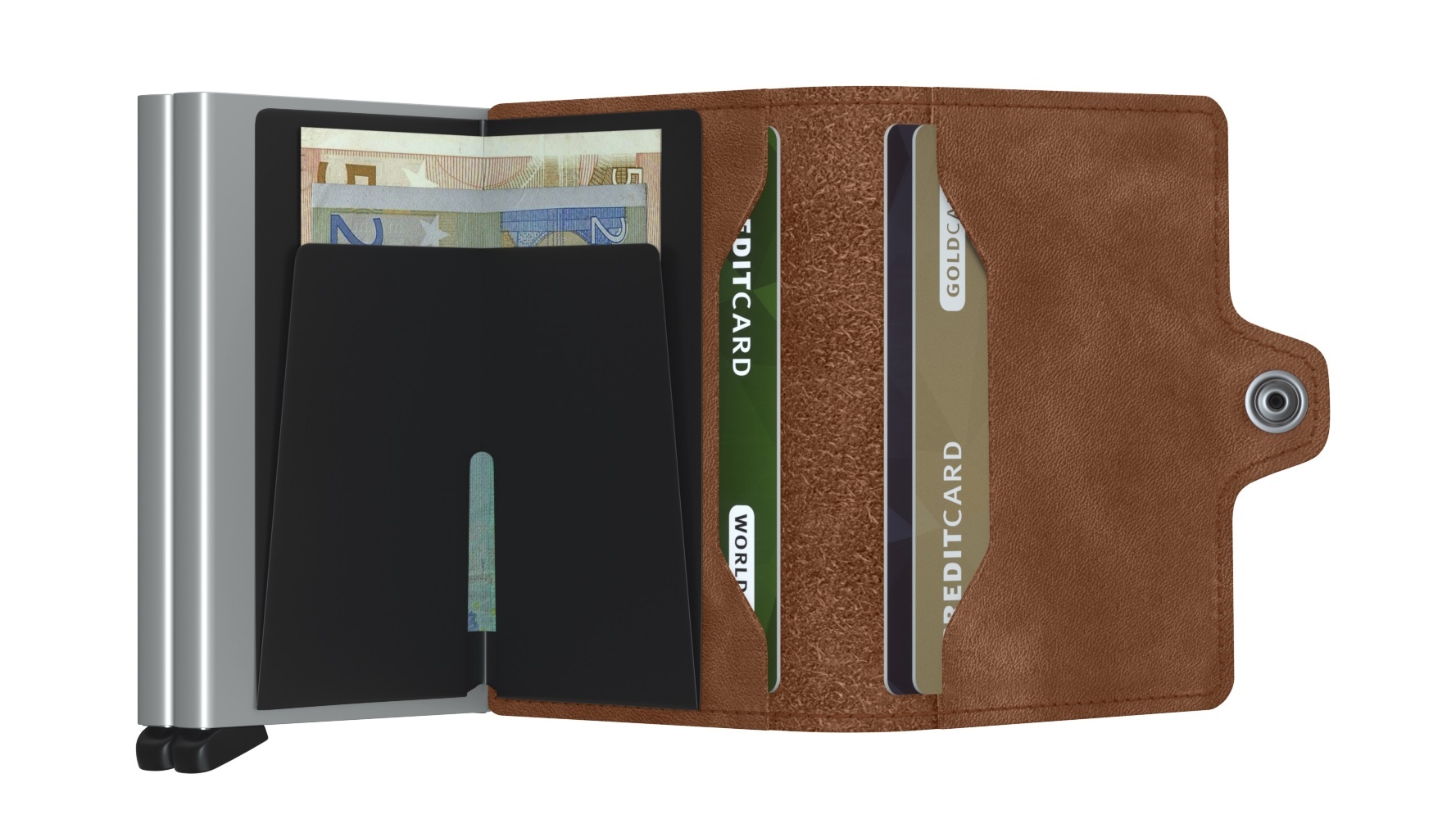 Secrid Portefeuille Secrid Twinwallet Vintage Cognac-Silver
