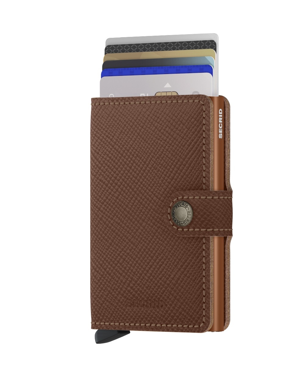 Secrid Portefeuille Secrid Miniwallet Saffiano Caramel