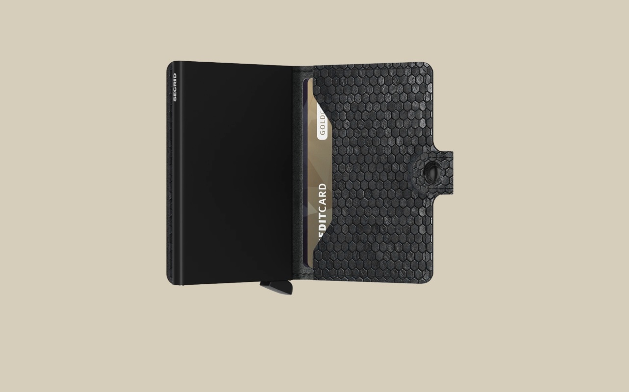 Secrid Portefeuille Secrid Miniwallet Hexagon Black