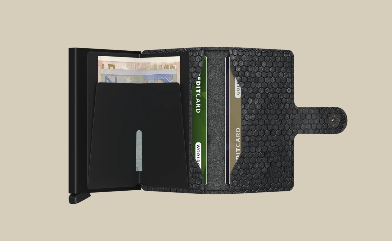 Secrid Portefeuille Secrid Miniwallet Hexagon Black