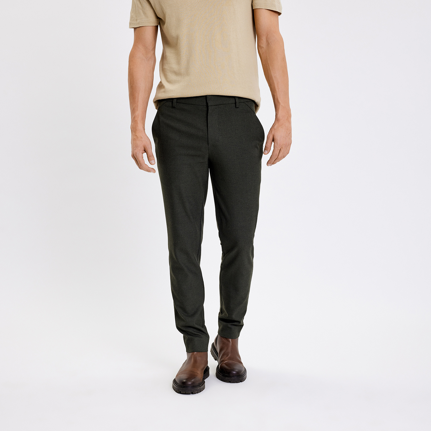 Plain Broek Plain 30770 JOSHPL 438 ARMY MELANGE