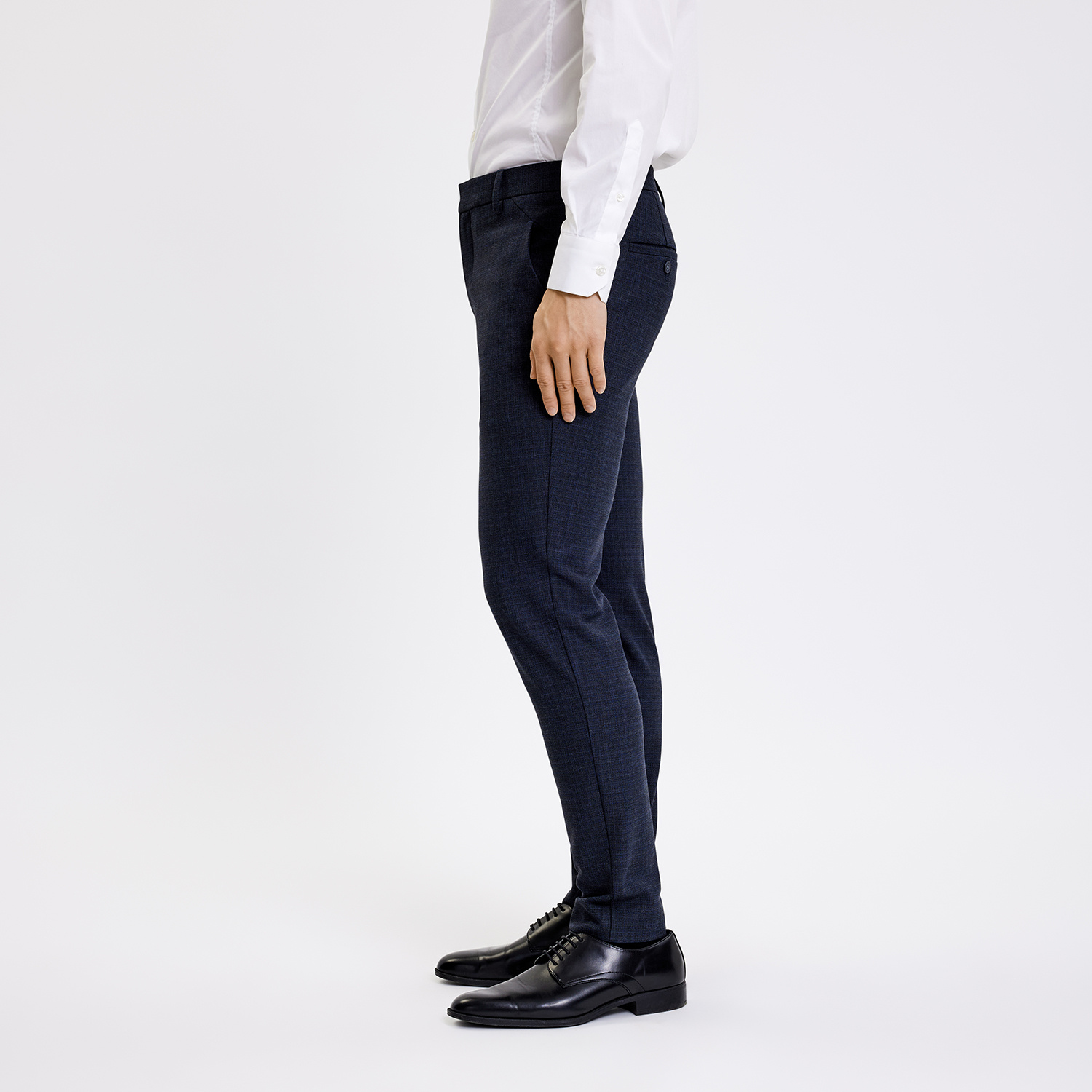 Plain Broek Plain 40181 JOSHPL 062 GREY NAVY CHECK