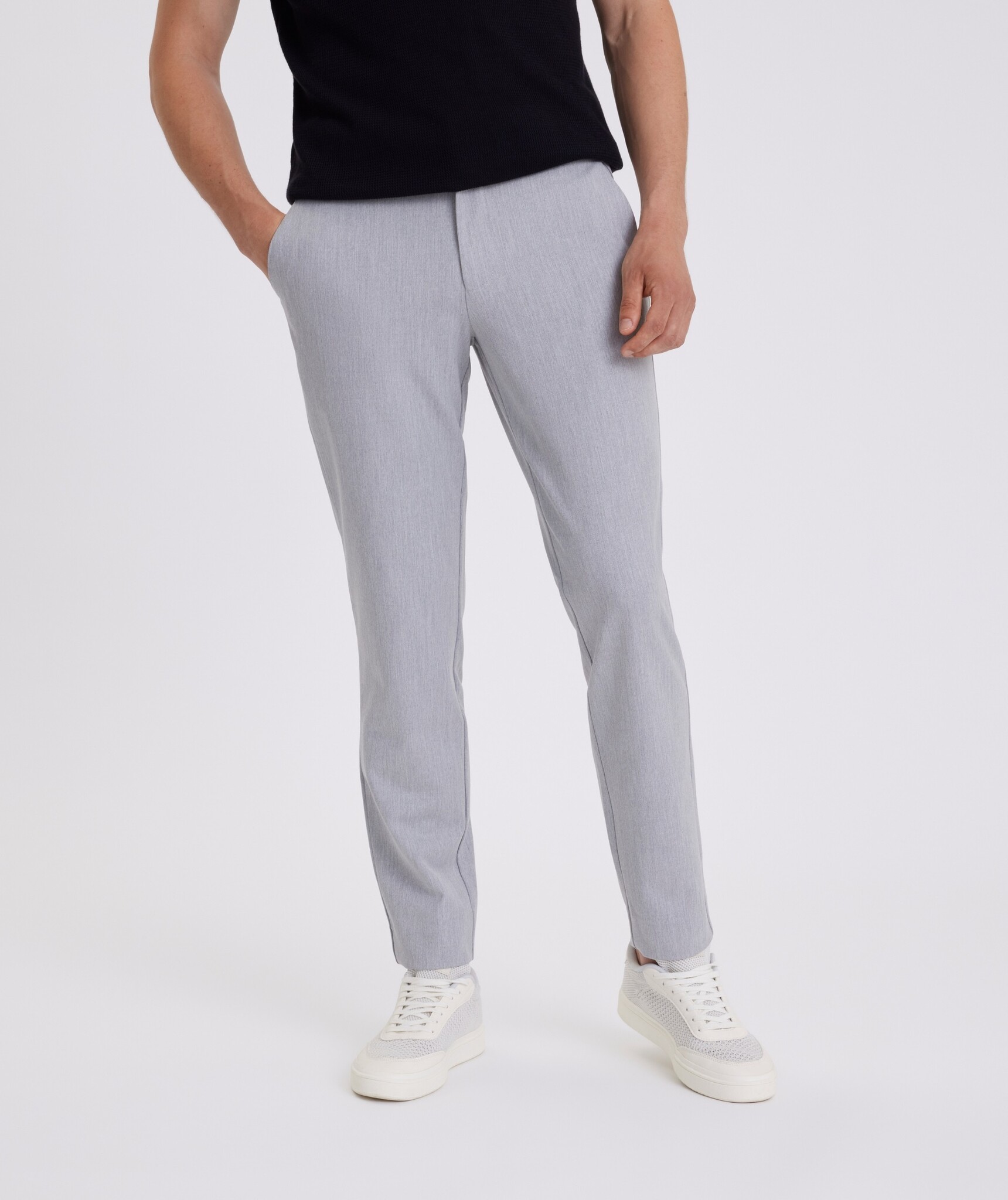 Plain Broek Plain 40438 JOSHPL 805 LIGHT GREY MELANGE