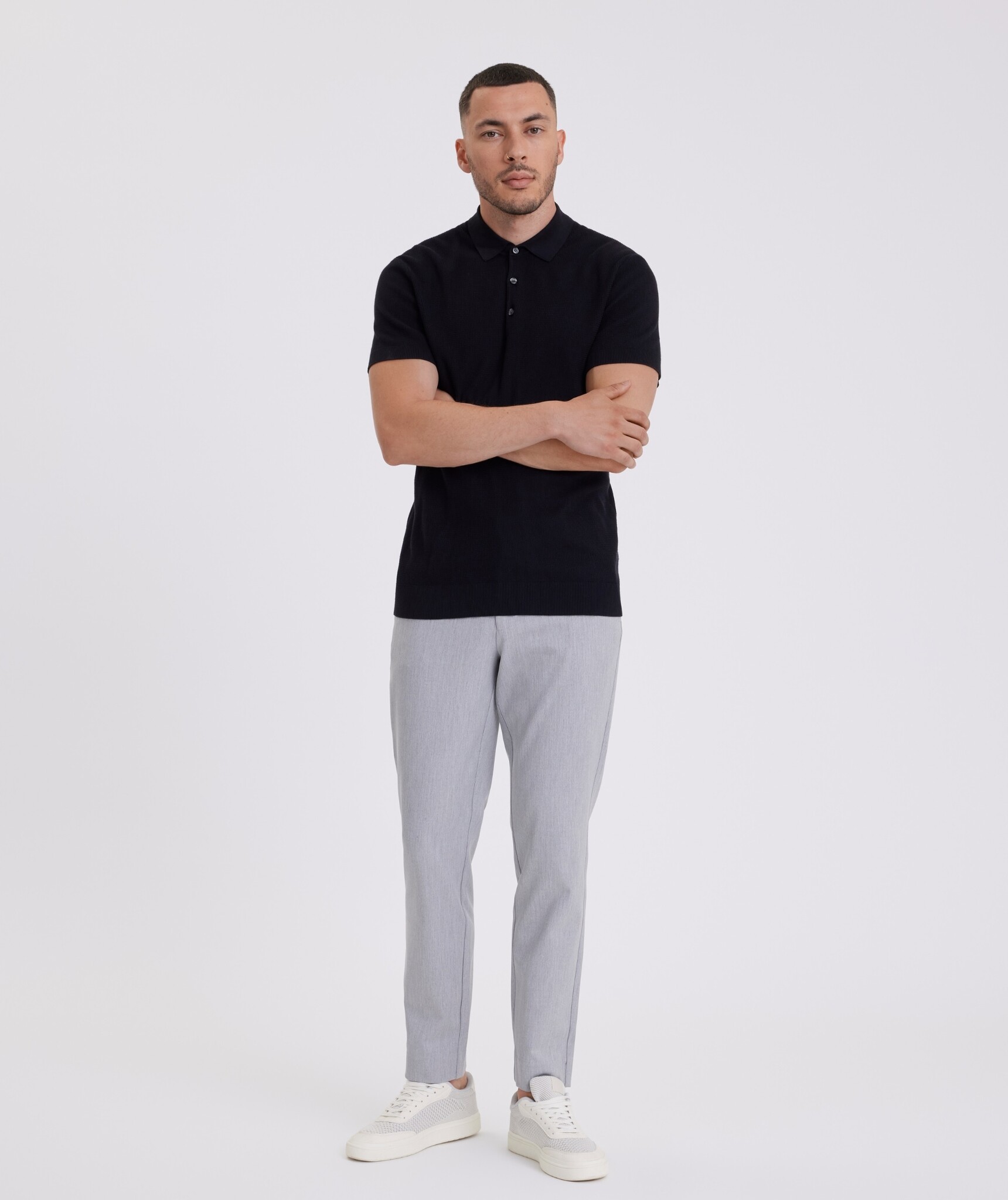 Plain Broek Plain 40438 JOSHPL 805 LIGHT GREY MELANGE