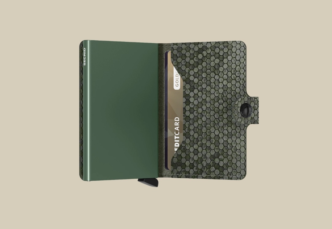 Secrid Portefeuille Secrid Miniwallet Hexagon Green