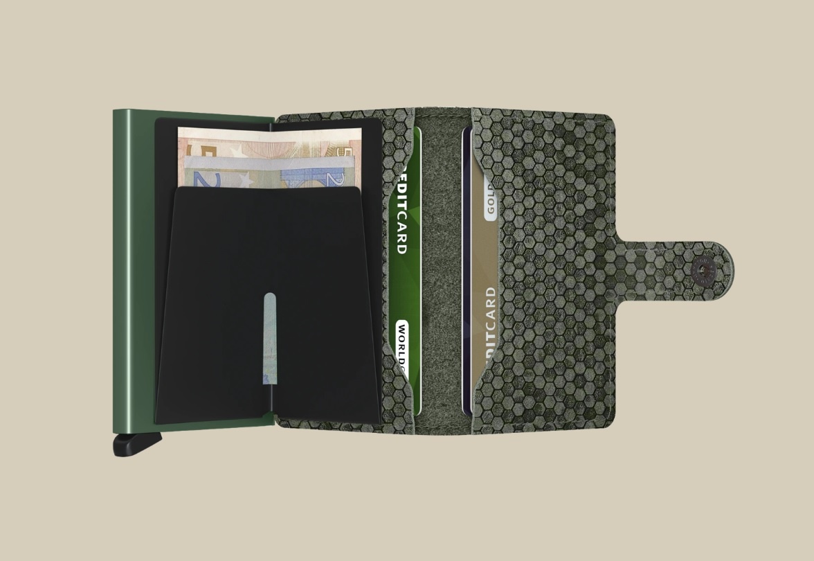 Secrid Portefeuille Secrid Miniwallet Hexagon Green