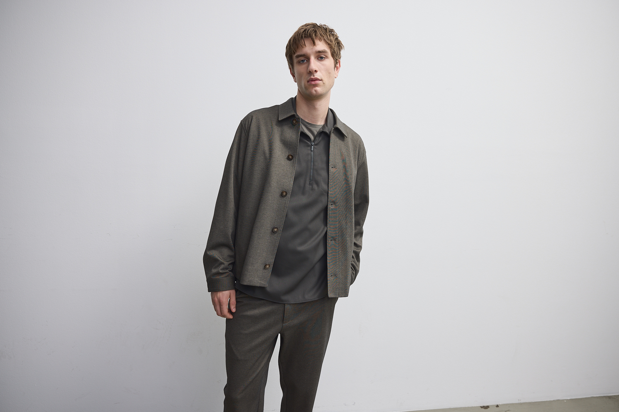 Plain Overshirt Plain 41348 MARKPL 139 ELM BARK