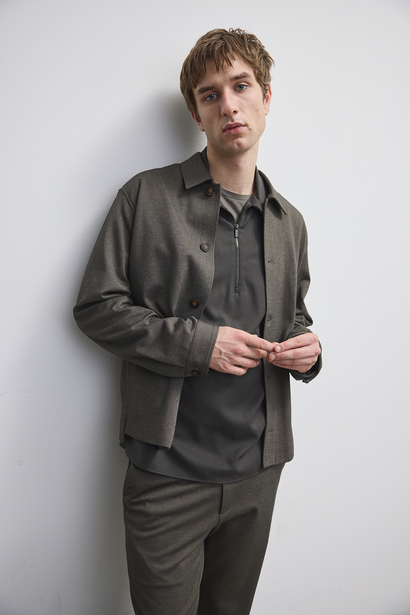 Plain Overshirt Plain 41348 MARKPL 139 ELM BARK