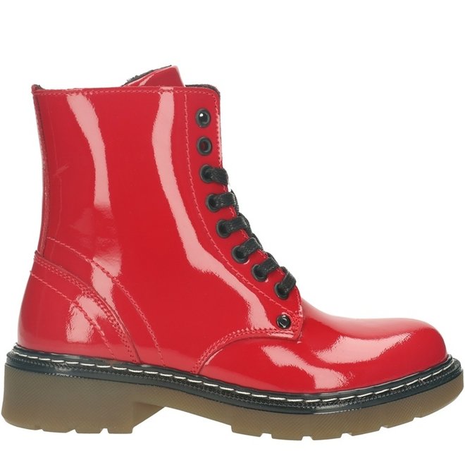 red biker boots