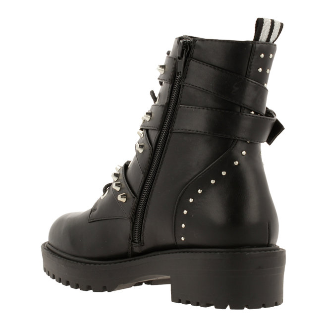 Biker Boots Zwart met Parels 031506F6S_BKBKTD