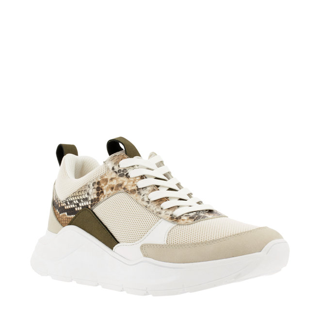 Sneaker Beige met Slangenprint 099000F5T_BGWHTD