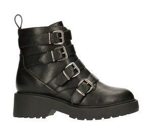 biker boots with buckle