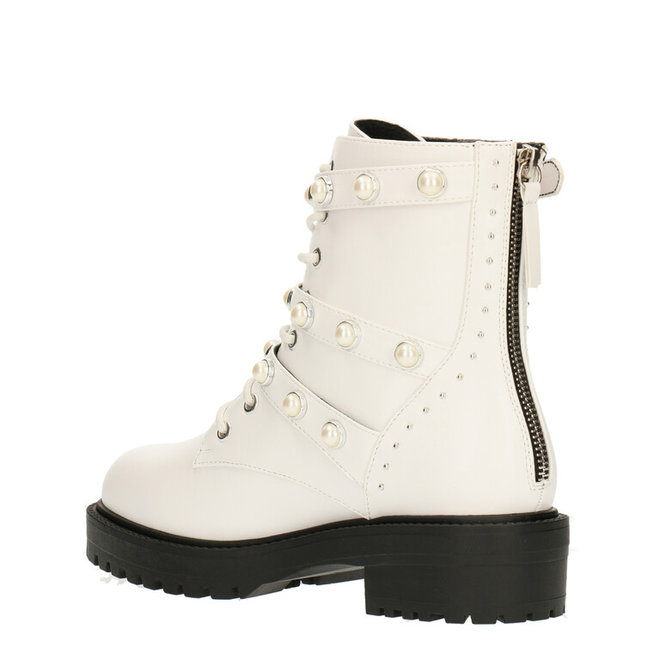 Biker Boots Wit met Parels 031500F6S_WHITTD