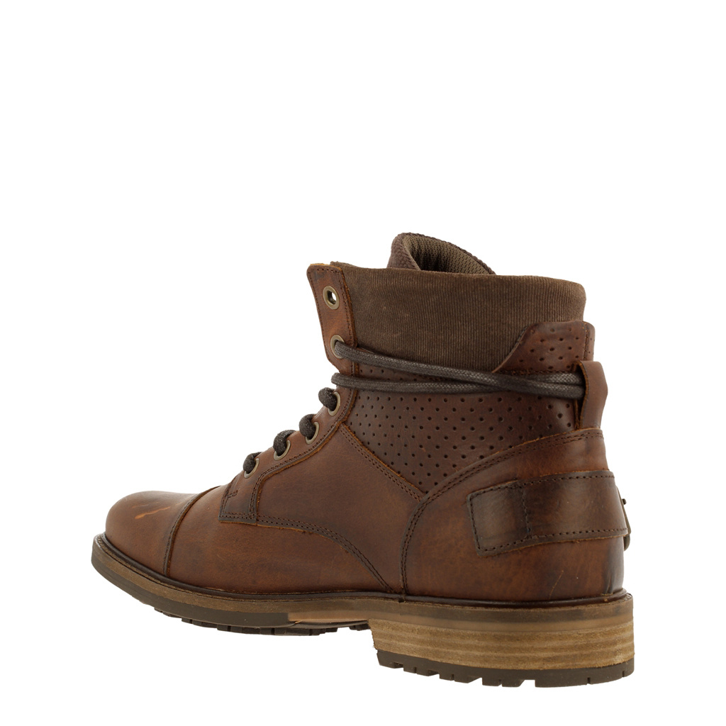 cognac moto boots