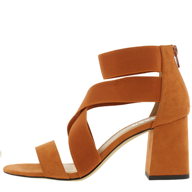 Sandal with Heel Cognac 041500F2T_CINATD