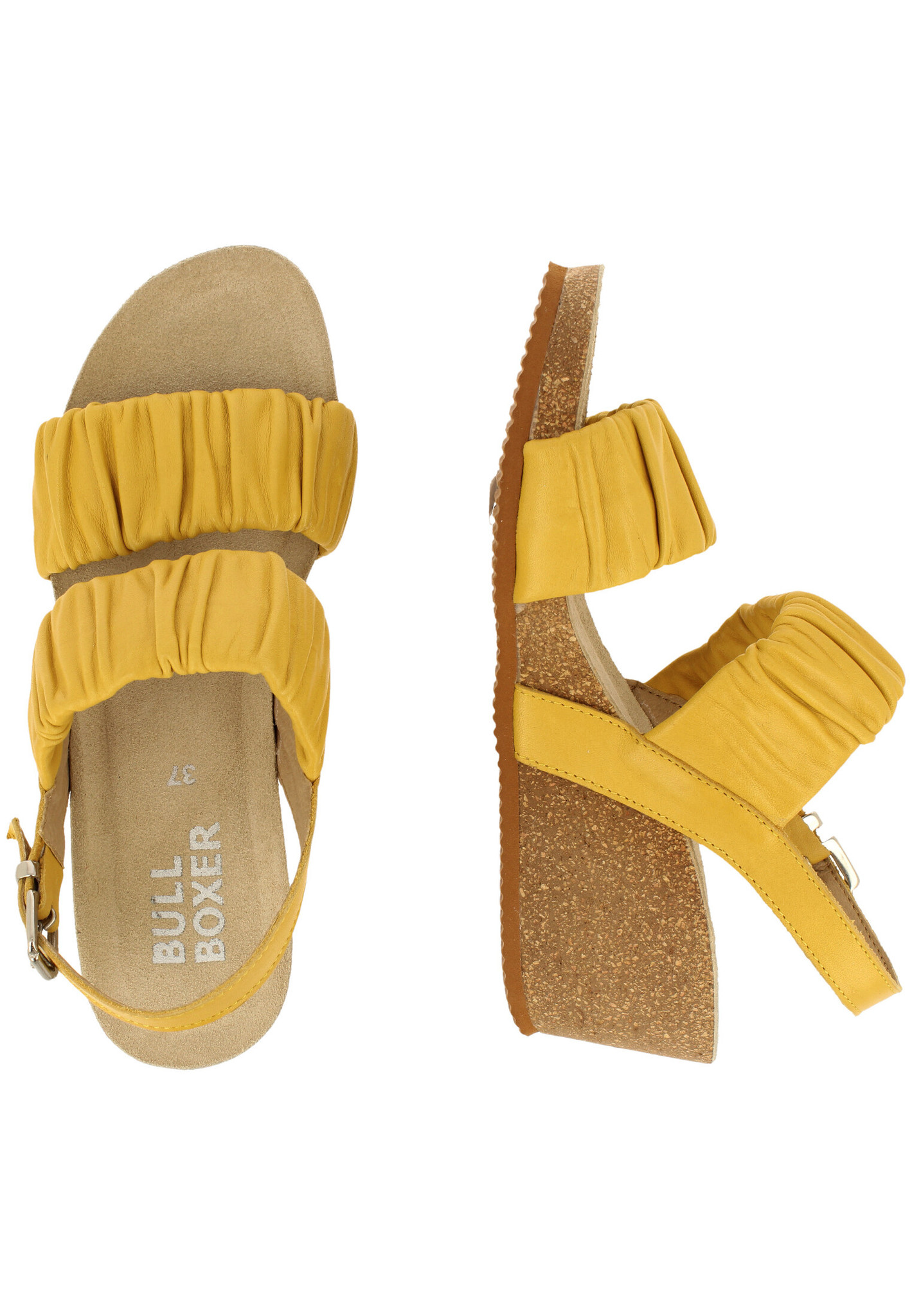 Sandalen met sleehak Geel 502006E2L_YELLTD | Bullboxer - Bullboxer