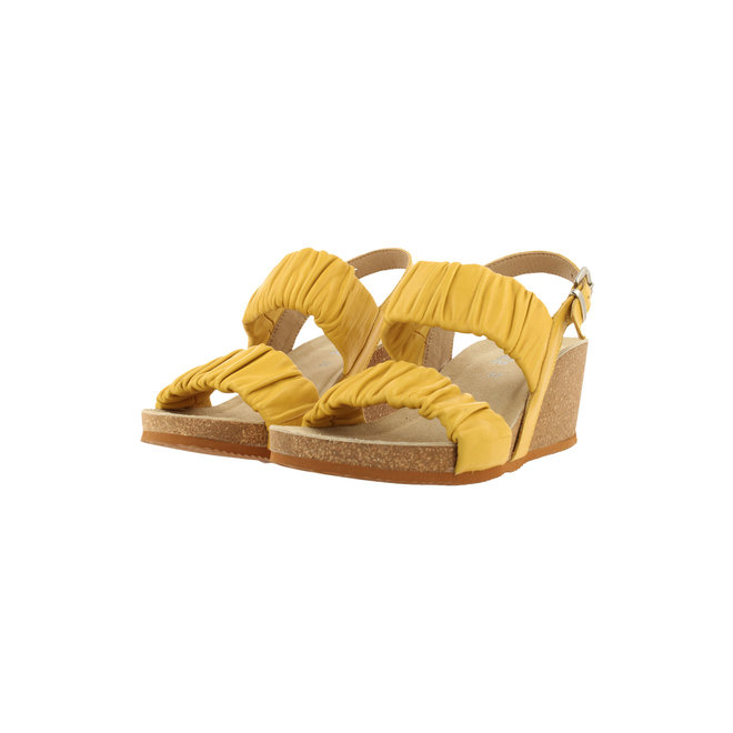 Sandalen met sleehak Geel 502006E2L_YELLTD