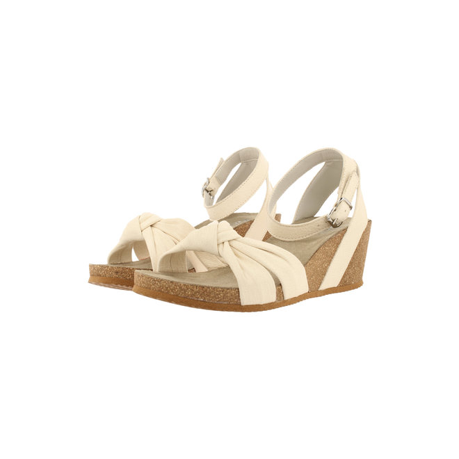 Sandalen met sleehak Wit 502003E2L_OFWHTD