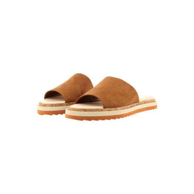 Pantolette flach Cognac 053002F1T_NUTTTD